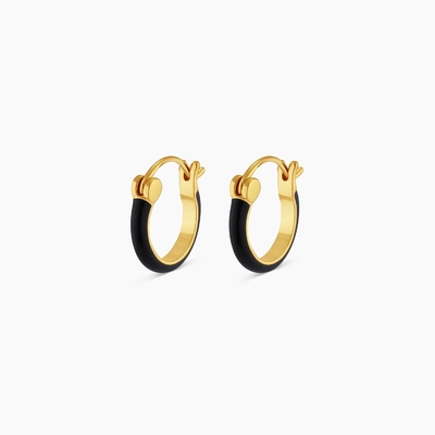 Orecchini a cerchiera in argento colorato 925 18K oro a stappa