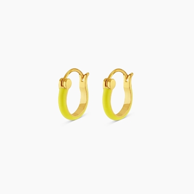 Orecchini a cerchiera in argento colorato 925 18K oro a stappa