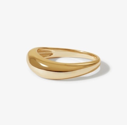 US5-US10 925 Sterling Silver Stackable Rings 18K Gold Plated