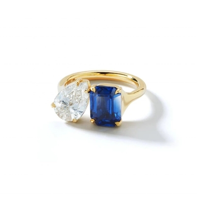 Donna donna gioielleria regolabile anelli aperti con pietre grosse in argento sterling 925