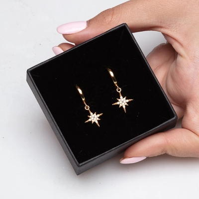 Orecchini per anelli di lusso Starburst 925