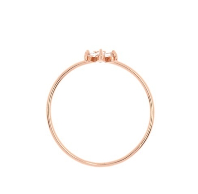 Elegantemente oro 18K Vermeil Quattro Topaze Gemstones Fiore 925 Sterling Silver Anelli
