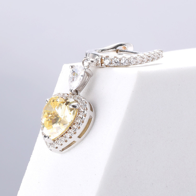 OEM Love Heart diamanti orecchini 925 Sterling Silver Love Heart orecchini