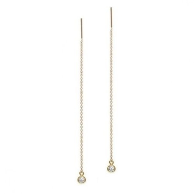 925 Sterling Sterling Simply 18k Gold Plaked Women's Drop Drop Dlowing Earring