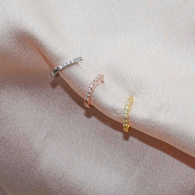ODM 925 Sterling Silver Hoop orecchini Medi con piccole 18K Vermeil Gold Plating