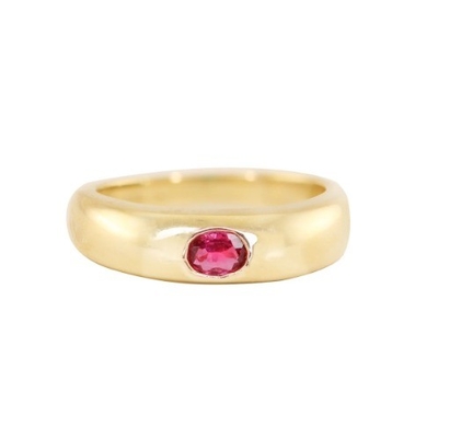Tipo gioielleria Anelli Vintage 18K Dorati Smeraldo Baguette Dome Anelli di pietra preziosa per donne