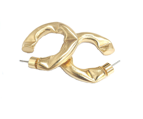 Personalizzare orecchini spessi in ottone lucidati orecchini in ottone piccoli in ottone