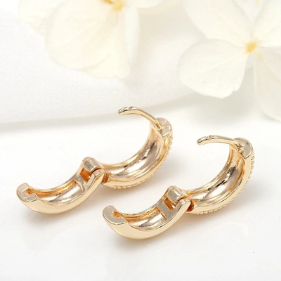 Eco-Friendly 18K Gold Plated Multi Small Dot Beads Hoop Earrings For Women Girls 2021