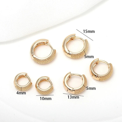 Eco-Friendly 18K Gold Plated Multi Small Dot Beads Hoop Earrings For Women Girls 2021