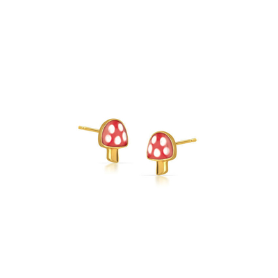 Orecchini a fungo 925 per bambini Orecchini in argento sterling