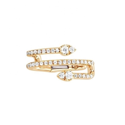 Cuff di orecchie a lacrime di diamante in argento sterling 925 per le opzioni di rivestimento del matrimonio