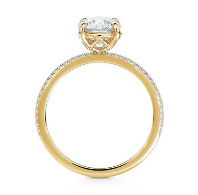 925 Sterling Silver Brasile Rondo Bianco CZ Anello di fidanzamento Gioielli pregiati Accessori