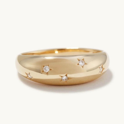 Eternity Band Anelli Brasiliani 18K Oro Gioielli Stella 925 Sterling Silver Dome Anello Donne
