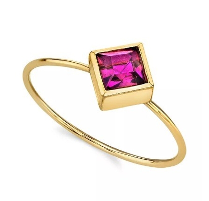 Anello in cristallo di zirconia cubica in oro 14K OEM Anello in strass