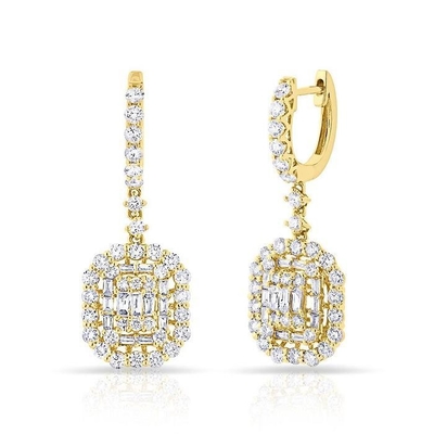 Orecchini bianchi CZ 925 in argento sterling stile classico per fidanzamento e matrimonio