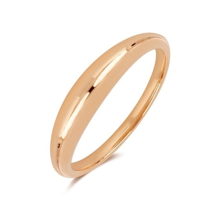Anelli da donna impilabili in argento sterling Boho piatto placcato oro 18 carati