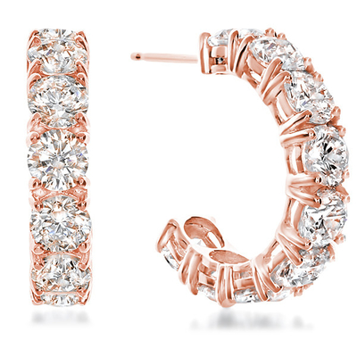 Grandi orecchini di diamanti bianchi CZ per l'occasione dell'anniversario in argento sterling 925