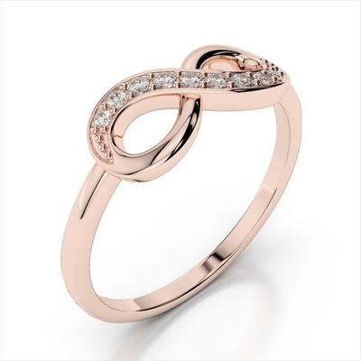 Fatto a mano Infinity 925 Sterling Silver Women's Rings