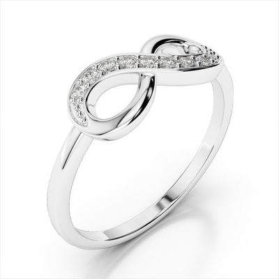 Fatto a mano Infinity 925 Sterling Silver Women's Rings