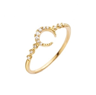 Anello lunare d'argento 925 da uomo con 14k 18k 24k oro dal Brasile 2022