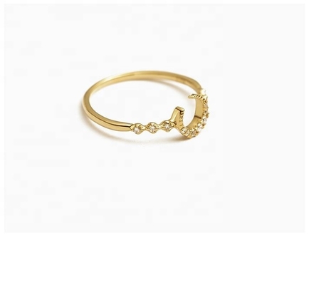 Anello lunare d'argento 925 da uomo con 14k 18k 24k oro dal Brasile 2022