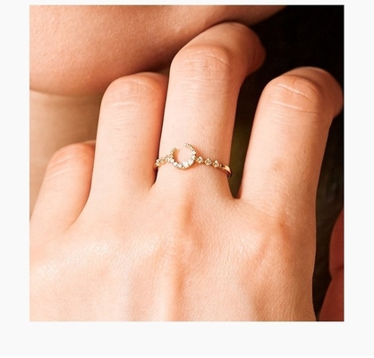 Anello lunare d'argento 925 da uomo con 14k 18k 24k oro dal Brasile 2022