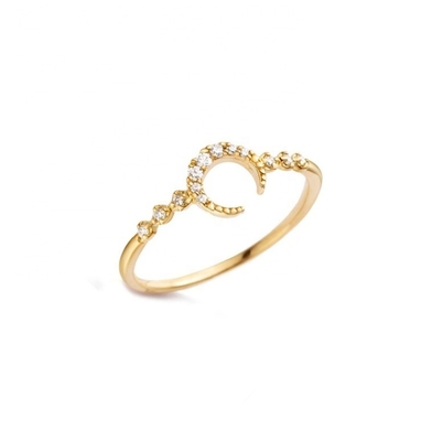 Anello lunare d'argento 925 da uomo con 14k 18k 24k oro dal Brasile 2022