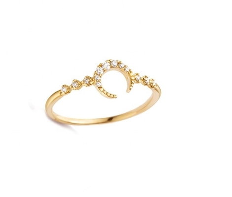 Anello lunare d'argento 925 da uomo con 14k 18k 24k oro dal Brasile 2022