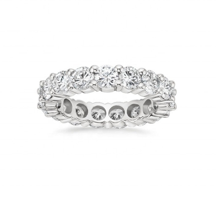 925 Sterling Silver Eternity Bands Ring Rodium Plated Anelli fatti a mano Gioielli tecnici