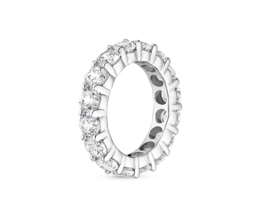 925 Sterling Silver Eternity Bands Ring Rodium Plated Anelli fatti a mano Gioielli tecnici
