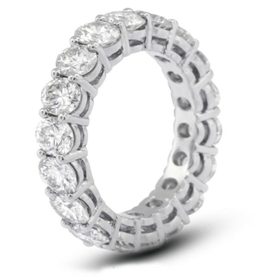 925 Sterling Silver 4mm CZ Eternity Band Anello Eco-Friendly Sì Rivestimento Oro Rosa