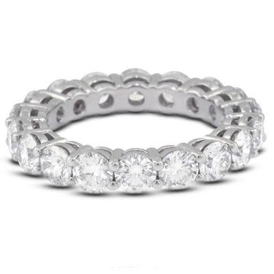 925 Sterling Silver 4mm CZ Eternity Band Anello Eco-Friendly Sì Rivestimento Oro Rosa