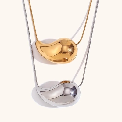 Colletto a lacrime in oro 18K personalizzato 45+5cm Colletto a lacrime in ottone