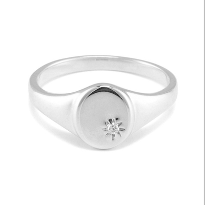 18K oro Vermeil girasole anello sigillo con minoranza di disegno in 925 sterling argento