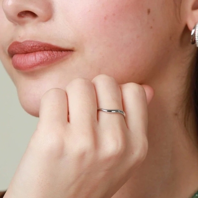 Certificato di valutazione da parte di terzi 925 Sterling Silver Women's Plain Jewelry Band Ring