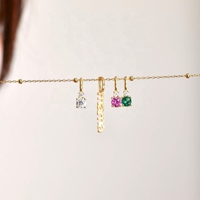 Colletto bianco CZ 4mm 925 d'argento femminile Colletto di pietra zirconico di lusso fai da te