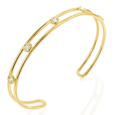 Braccialetto di polsini di zirconia di diamante di platino larghezza 6 mm braccialetto di polsini CZ