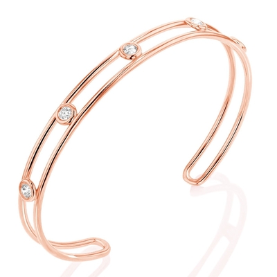 Braccialetto di polsini di zirconia di diamante di platino larghezza 6 mm braccialetto di polsini CZ