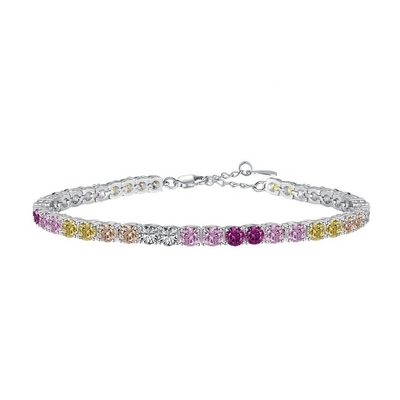 Braccialetto da tennis in argento sterling 925 per donne