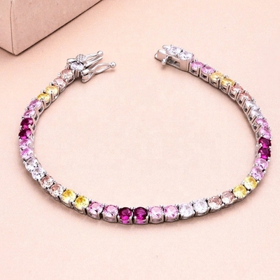 Braccialetto da tennis in argento sterling 925 per donne