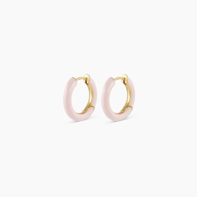 Logo personalizzato Chunky 18K Gold Plated Hoop Turchese Emanuele Colore 925 Sterling Silver Huggies Orecchini