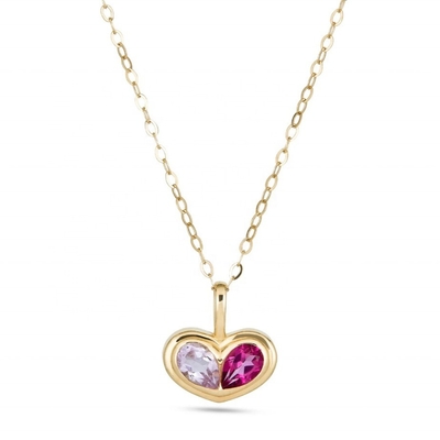 Giorno di San Valentino Regalo Colore di cuore in forma di pietra preziosa Pendentile collane per il fidanzamento