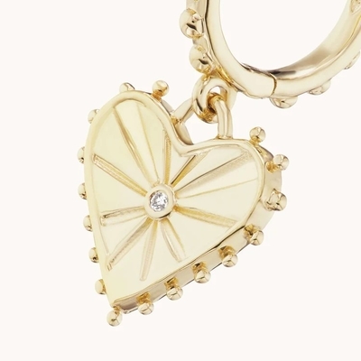 14K oro placcato Dangle Drop Heart Huggies orecchini per donne sono 925 sterling silver