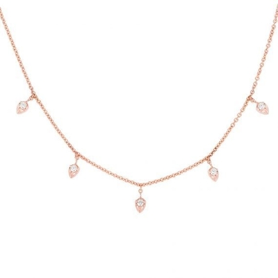 Catena dorata da 18K 925 Sterling Silver Fine Necklace Per Donne Princess Cut Design
