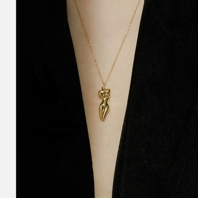 925 Sterling Silver Venus Corpo di donna pendente collana personalizzabile per il tuo abito