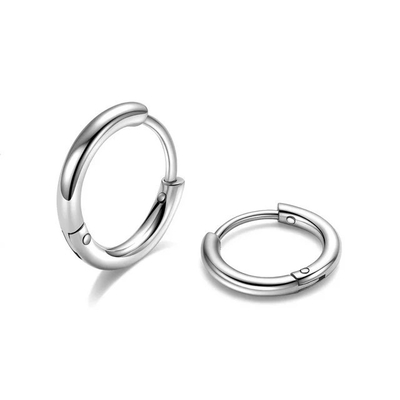 Simply Rose Gold 8mm con cerniera Huggie Small Hoop orecchini in acciaio inossidabile per la laurea