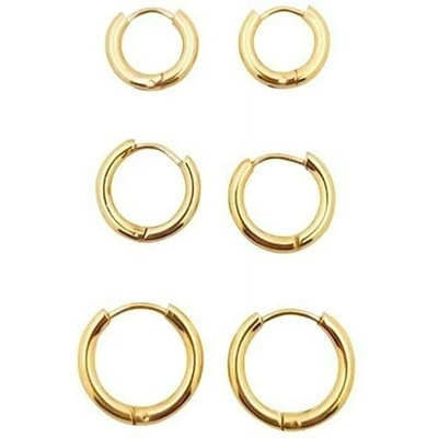 Simply Rose Gold 8mm con cerniera Huggie Small Hoop orecchini in acciaio inossidabile per la laurea