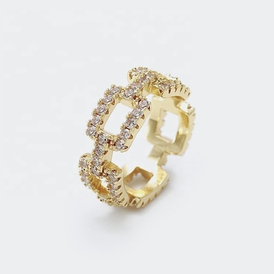 Anelli a catena personalizzati Chiari CZ Verità Sterling Silver 925 Gioielli per donne e uomini