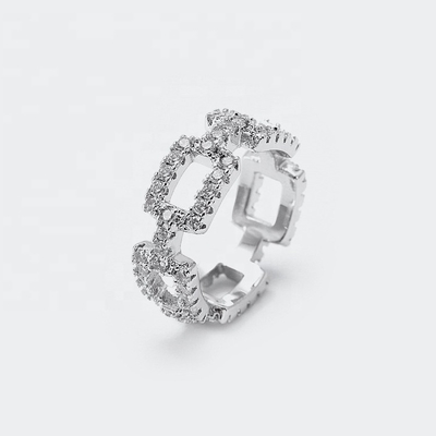 Anelli a catena personalizzati Chiari CZ Verità Sterling Silver 925 Gioielli per donne e uomini