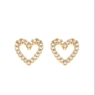 Orecchini di cuore in argento sterling in ottone/rame/925